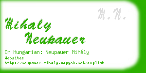 mihaly neupauer business card